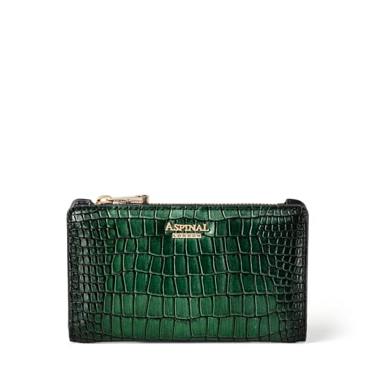 Mini Mayfair® Purse in Black & Green Ombre Croc | Aspinal
