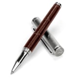 Ballpoint Sterling Silver & Leather Pen Sterling Silver 925 & Amazon Brown Croc