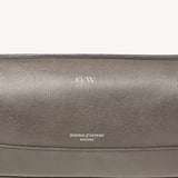 Men's Leather Wash Bag Charcoal Saffiano