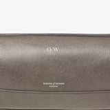 Men's Leather Wash Bag Charcoal Saffiano