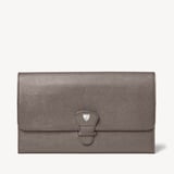 Travel Wallet with Removable Inserts Charcoal Saffiano