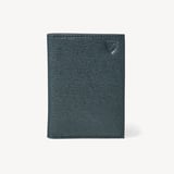 Double Fold Credit Card Case Teal Saffiano