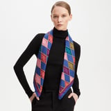 Harlequin Silk Scarf Multi-coloured Pure Silk