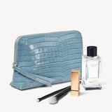 Large Essential Cosmetic Case Deep Shine Cornflower Small Croc