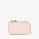 Zipped Coin & Card Holder Shell Pink Pebble