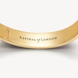 Enamel Earrings & Bangle Set Ivory Enamel & 18ct Gold Plated