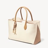 London Tote Deep Taupe & Ivory Pebble
