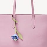 Zipped East West Tote With Bee & Flower Charm Powder Lilac Pebble