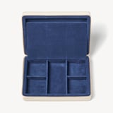 Large Travel Jewellery Case Ivory Pebble