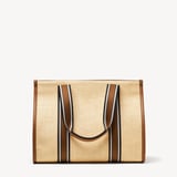 Henley Raffia Tote Bag Natural Raffia & Smooth Tan