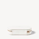 Jewellery & Watch Travel Case Deep Shine Chalk White Small Croc