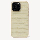 iPhone 16 Pro Max Case Deep Shine Pistachio Small Croc