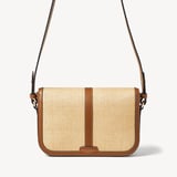Resort Crossbody Natural Raffia & Smooth Tan