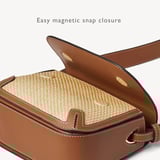 Resort Crossbody Natural Raffia & Smooth Tan