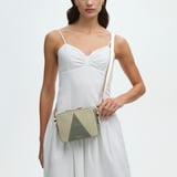 Camera Crossbody Pistachio, Sage & Ivory Pebble