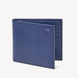 8 Card Billfold Wallet Caspian Blue Saffiano