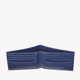 8 Card Billfold Wallet Caspian Blue Saffiano