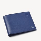 8 Card Billfold Wallet Caspian Blue Saffiano