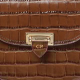 Portobello Crossbody Bag Deep Shine Chestnut Croc