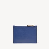 Small Essential Flat Pouch Caspian Blue Saffiano