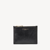 Small Essential Flat Pouch Black Lizard