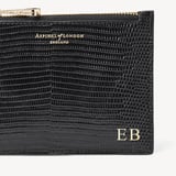 Small Essential Flat Pouch Black Lizard