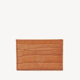 Slim Credit Card Holder Deep Shine Marmalade Small Croc