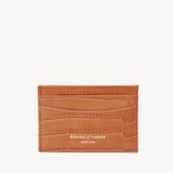 Slim Credit Card Holder Deep Shine Marmalade Small Croc