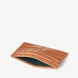 Slim Credit Card Holder Deep Shine Marmalade Small Croc
