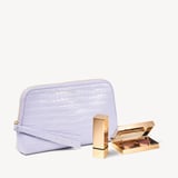 Small Essential Cosmetic Case Deep Shine English Lavender Small Croc