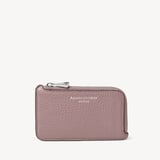 Zipped Coin & Card Holder Heather Pebble