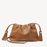 Hudson Large Crossbody Pouch Tan Milled Pebble