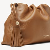 Hudson Large Crossbody Pouch Tan Milled Pebble
