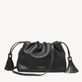 Hudson Large Crossbody Pouch Black Milled Pebble