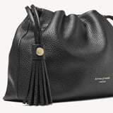 Hudson Large Crossbody Pouch Black Milled Pebble
