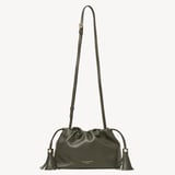 Hudson Large Crossbody Pouch Forest Green Milled Pebble