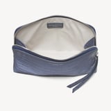 Large Essential Cosmetic Case Deep Shine Heritage Blue Croc