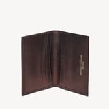 Double Fold Credit Card Holder Chocolate Metallic Pebble