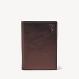Double Fold Credit Card Holder Chocolate Metallic Pebble