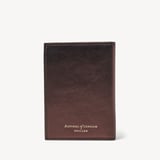 Double Fold Credit Card Holder Chocolate Metallic Pebble