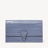 Classic Travel Wallet Deep Shine Heritage Blue Croc
