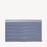 Classic Travel Wallet Deep Shine Heritage Blue Croc