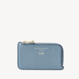 Zipped Coin & Card Holder Bluebird Pebble