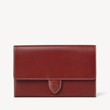 Deluxe Travel Wallet Smooth Cognac & Espresso Suede