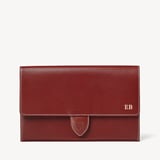 Deluxe Travel Wallet Smooth Cognac & Espresso Suede