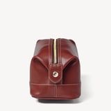 Men's Leather Wash Bag Smooth Cognac