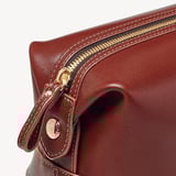 Men's Leather Wash Bag Smooth Cognac