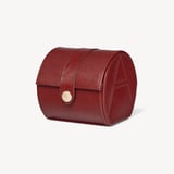Travel Watch Roll Smooth Cognac & Espresso Suede