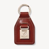 Shield & Plaque Keyring Smooth Cognac