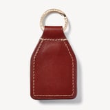 Shield & Plaque Keyring Smooth Cognac